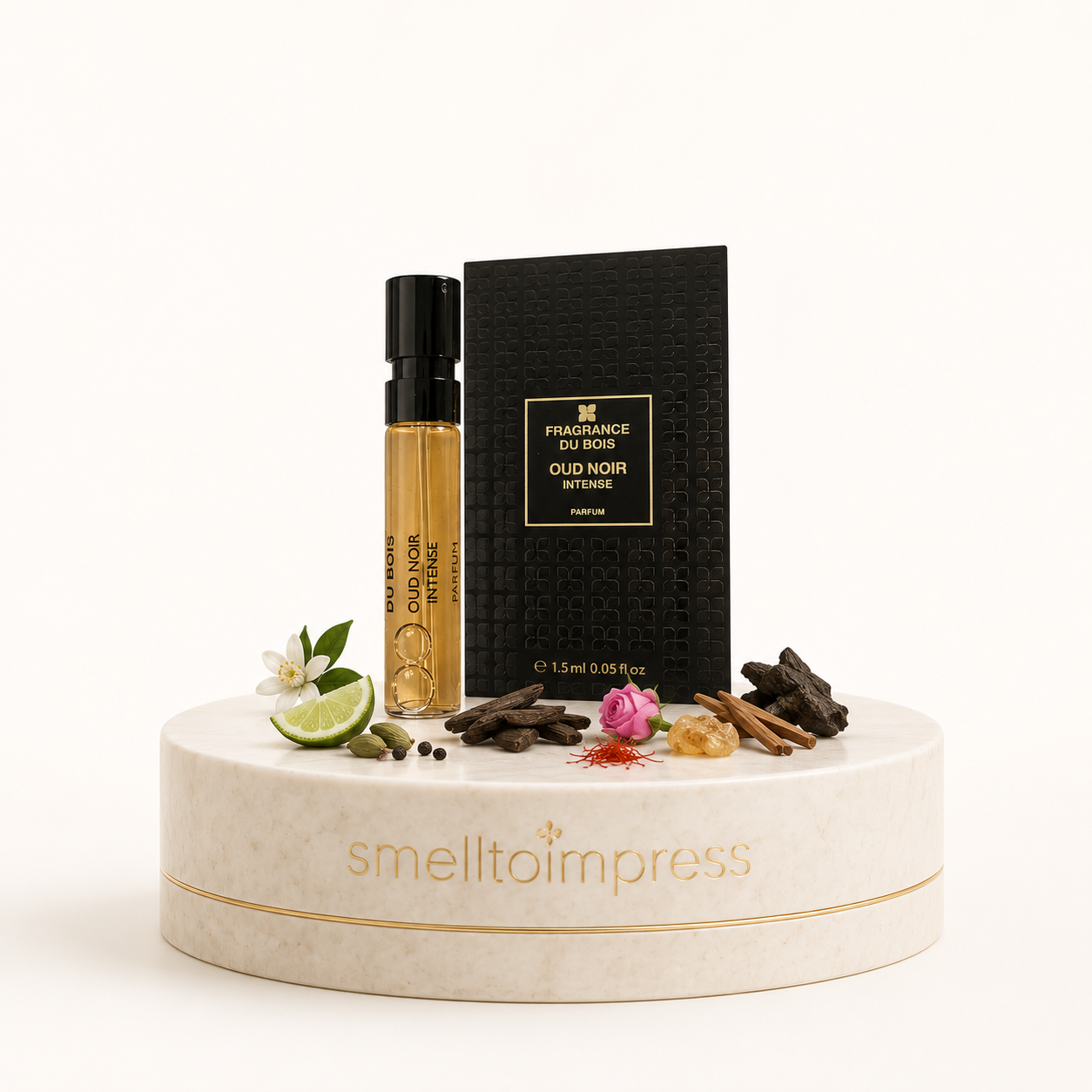 عينة عطر رسمية Fragrance Du Bois Oud Noir Intense بحجم 1.5 ml 0.05 fl. oz.