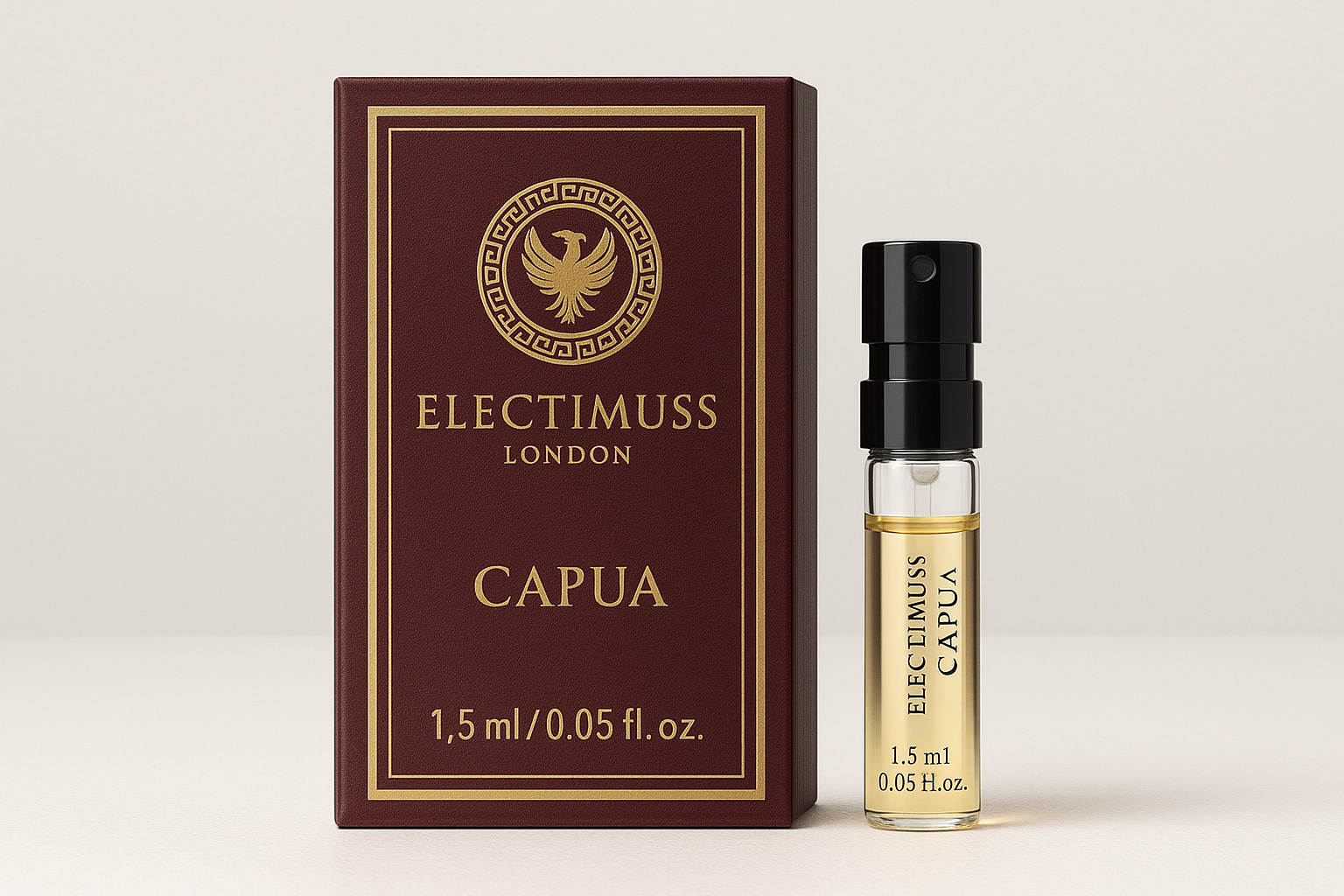 عينة عطر رسمية من Electimuss London Capua، 1.5 مل (0.05 أونصة سائلة) عينة عطر رسمية من Electimuss London Capua، 1.5 مل (0.05 أونصة سائلة)