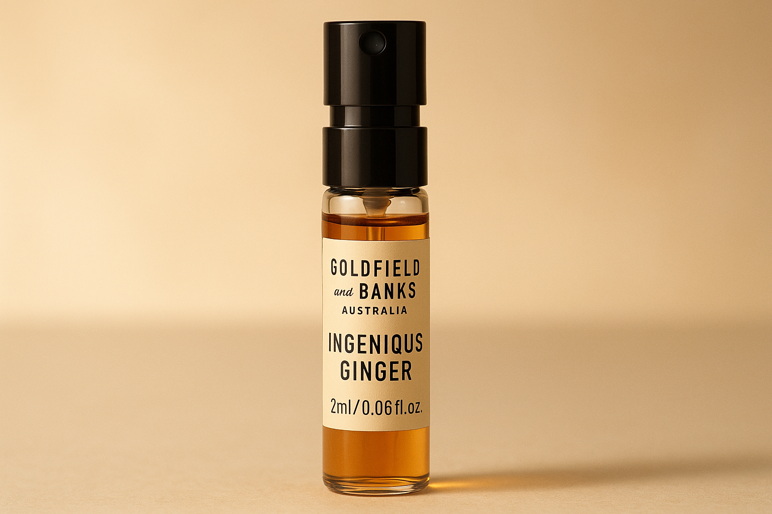 عينة عطر رسمية من Goldfield and Banks Australia Ingenious Ginger، 2 مل (0.06 أونصة سائلة) عينة عطر رسمية من Goldfield and Banks Australia Ingenious Ginger، 2 مل (0.06 أونصة سائلة)