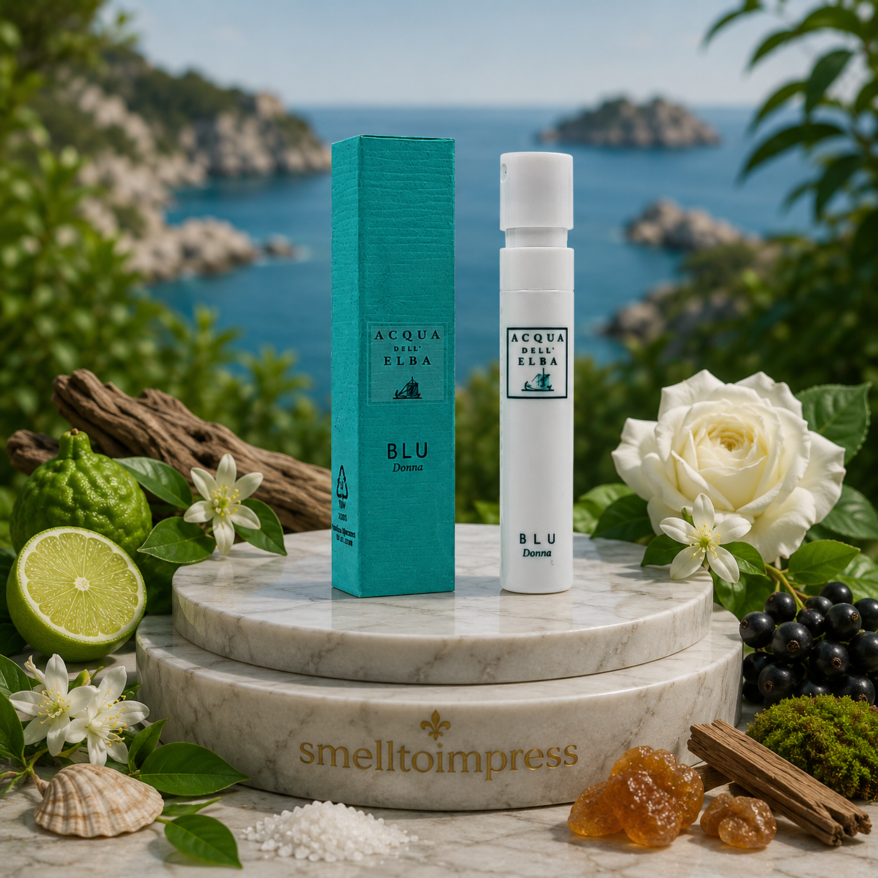 صورة عينة عطر رسمية واحدة Acqua dell' Elba Blue Donna بحجم 1.2 ml 0.04 fl. oz