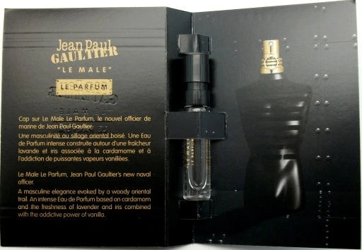 عينة العطر الرسمية من جان بول جولتييه Le Male Le Parfum Intense، عينة اختبار العطر من Jean Paul Gaultier Le Male Le Parfum Intense