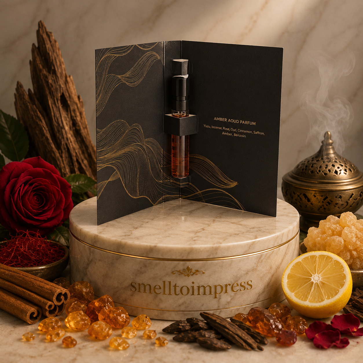 صورة عينة عطر رسمية Roja Amber Aoud بحجم 2 ml 0.06 fl. oz.
