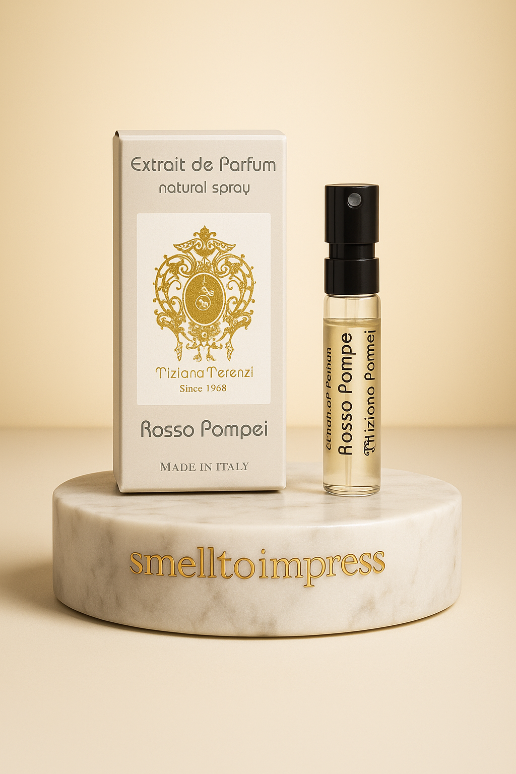 صورة لعينة عطر رسمية من مجموعة تيتزيانا تيرينزي لونا روسو بومبي إكسترا دو بارفان 0.05 أوقية 1.5 مل