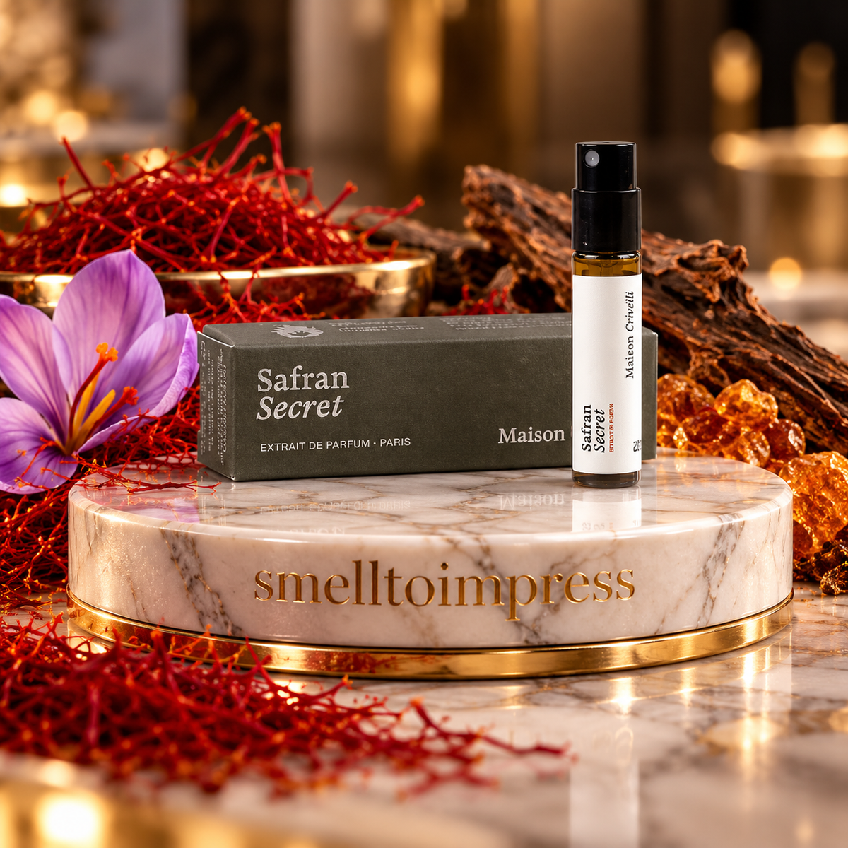 صورة عينة عطر رسمية من Maison Crivelli Safran Secret 1.5 ml
