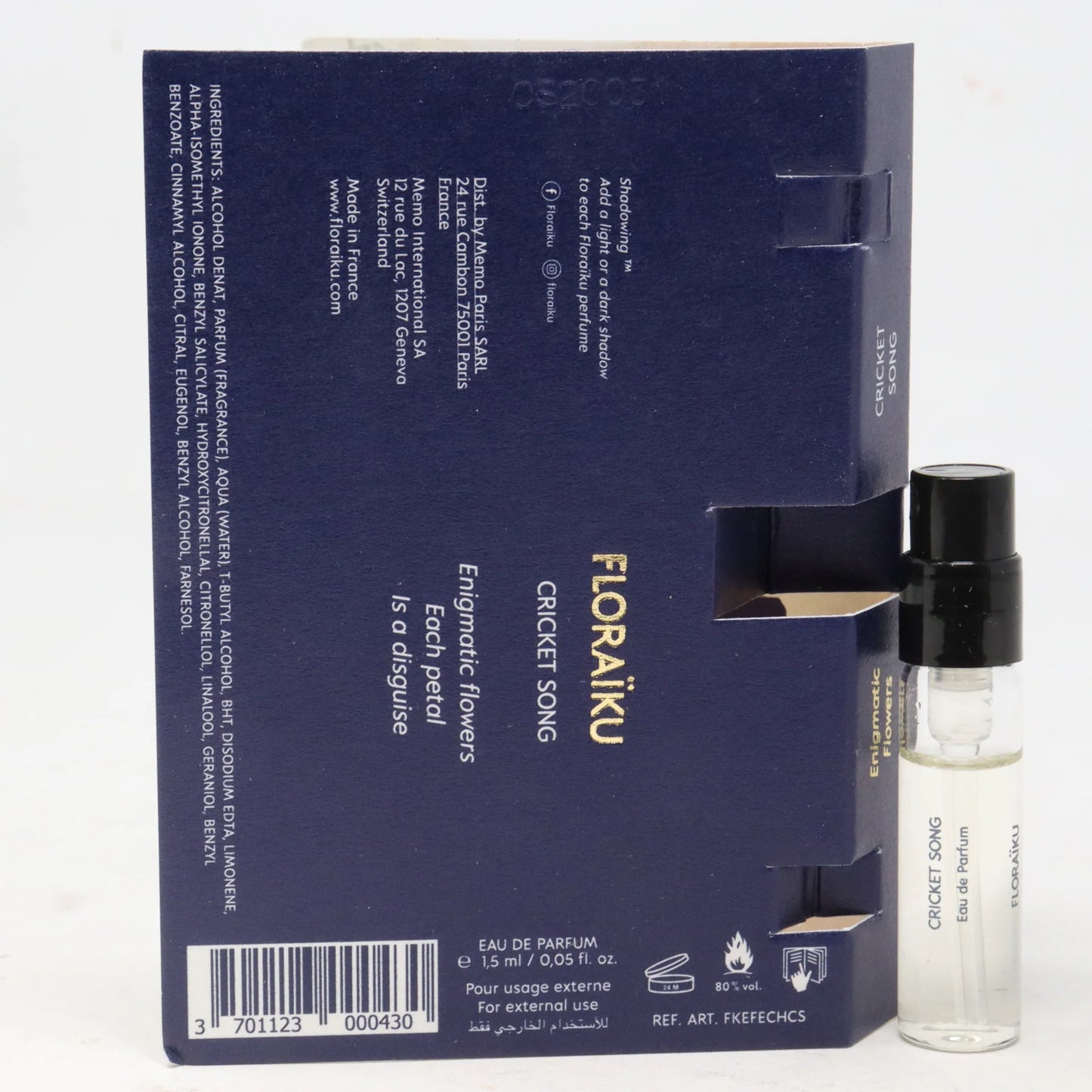 عينة عطر رسمية من عطور Floraiku Cricket Song بحجم 1.5 مل