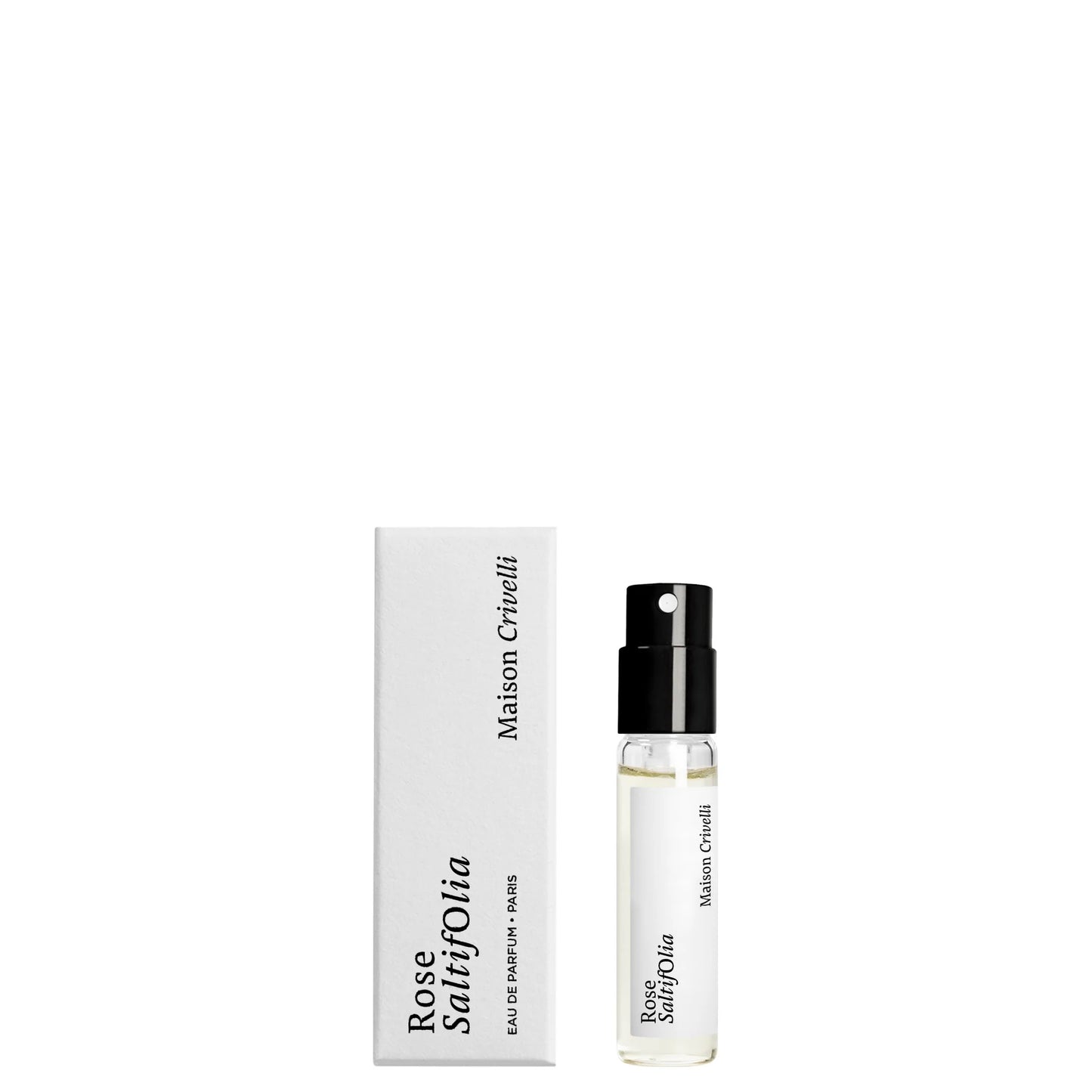 عينة العطر الرسمية من Maison Crivelli Rose Saltifolia 1.5 مل 0.05 أونصة سائلة.